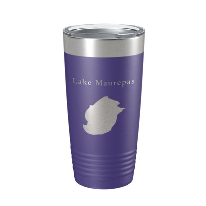 Lake Maurepas Map Tumbler Travel Mug Insulated Laser Engraved Coffee Cup Louisiana 20 oz-15