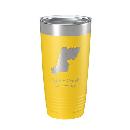 Adobe Creek Reservoir Tumbler Lake Map Travel Mug Insulated Laser Engraved Coffee Cup Colorado 20 oz-19