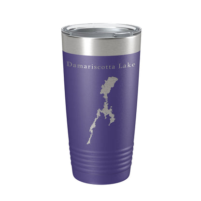 Damariscotta Lake Map Tumbler Travel Mug Insulated Laser Engraved Coffee Cup Maine 20 oz-15