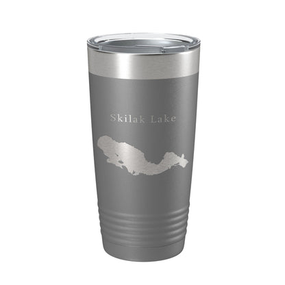 Skilak Lake Map Tumbler Travel Mug Insulated Laser Engraved Coffee Cup Alaska 20 oz-16
