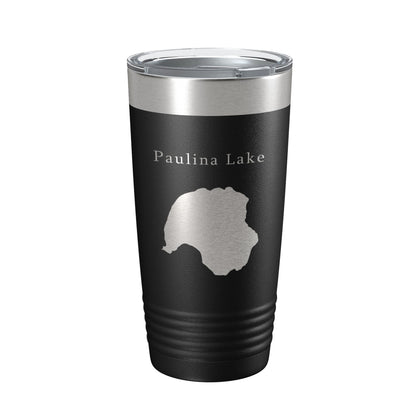 Paulina Lake Map Tumbler Travel Mug Insulated Laser Engraved Coffee Cup Oregon 20 oz-5