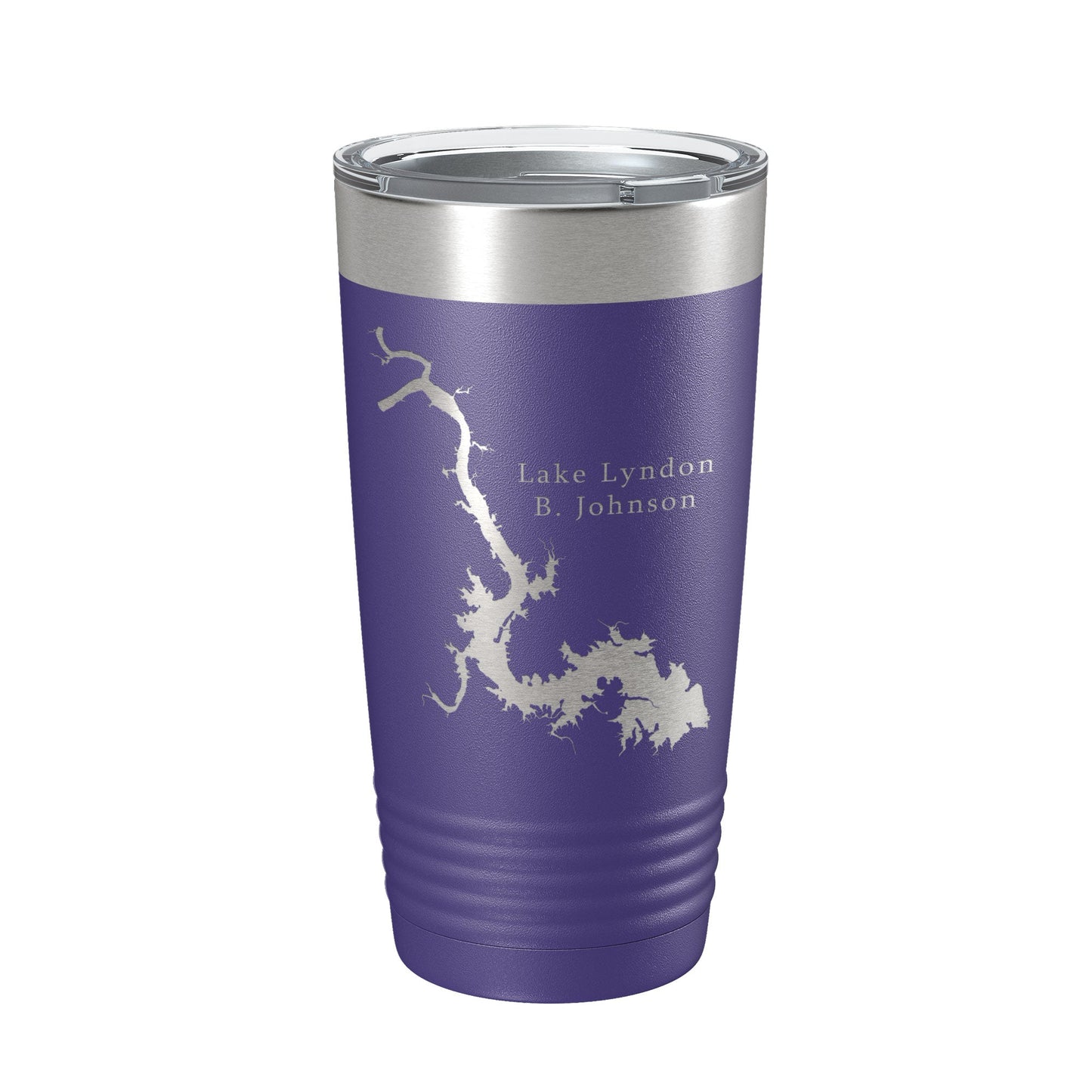 Lake Lyndon B. Johnson Map Tumbler Travel Mug Insulated Laser Engraved Coffee Cup Texas 20 oz-15