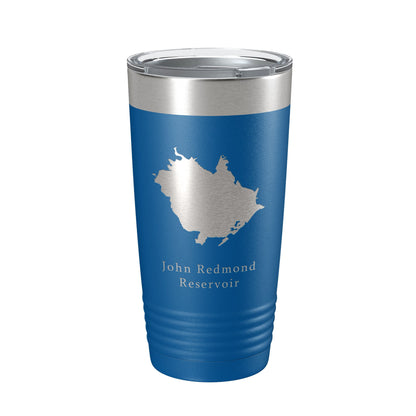 John Redmond Reservoir Tumbler Lake Map Travel Mug Insulated Laser Engraved Coffee Cup Kansas 20 oz-6