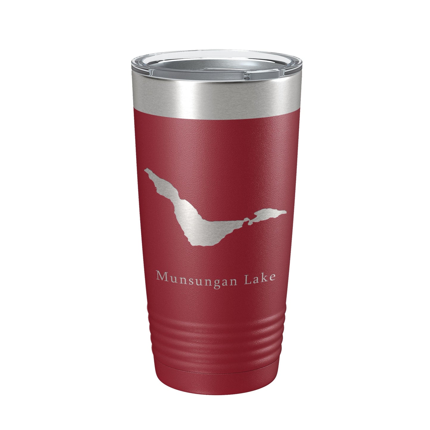 Munsungan Lake Map Tumbler Travel Mug Insulated Laser Engraved Coffee Cup Maine 20 oz-18