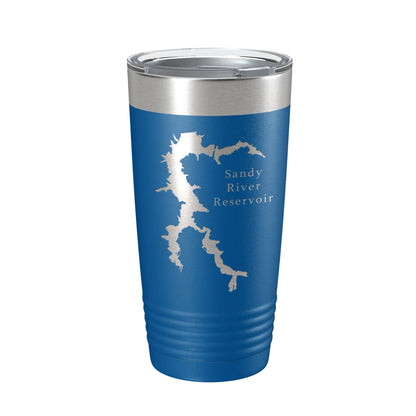 Sandy River Reservoir Tumbler Lake Map Travel Mug Insulated Laser Engraved Coffee Cup Virginia 20 oz-6