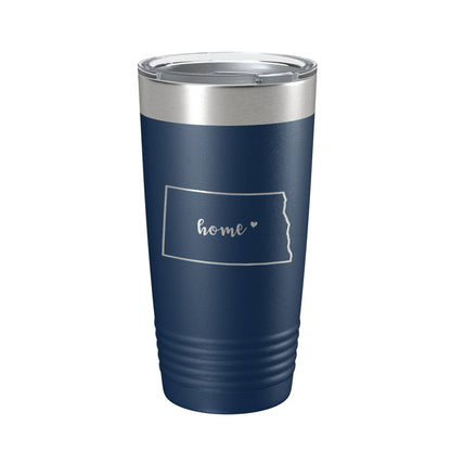 North Dakota Tumbler Home State Travel Mug Insulated Laser Engraved Map Coffee Cup 20 oz-2