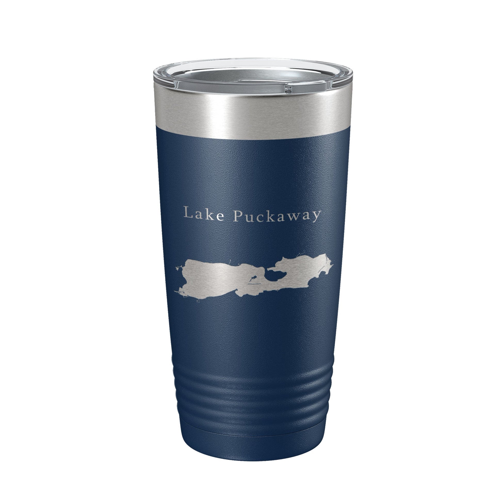 Lake Puckaway Map Tumbler Travel Mug Insulated Laser Engraved Coffee Cup Wisconsin 20 oz-2
