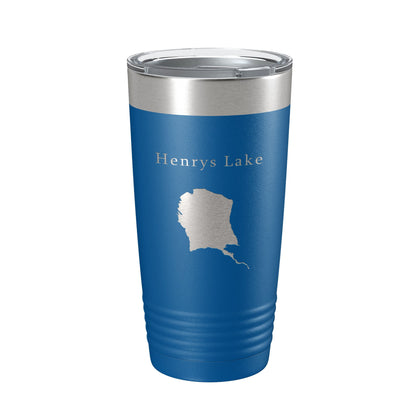 Henrys Lake Map Tumbler Travel Mug Insulated Laser Engraved Coffee Cup Idaho 20 oz-6