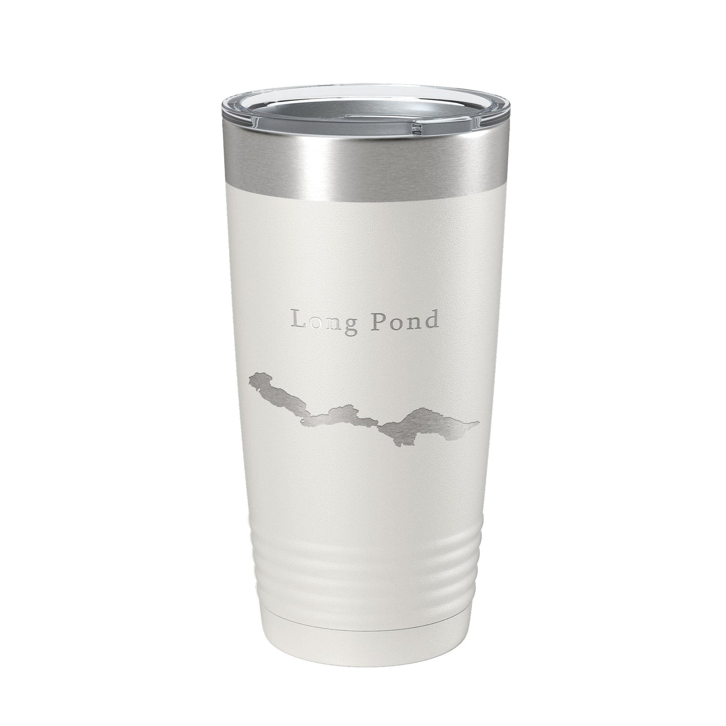 Long Pond Tumbler Lake Map Travel Mug Insulated Laser Engraved Coffee Cup Maine 20 oz-1