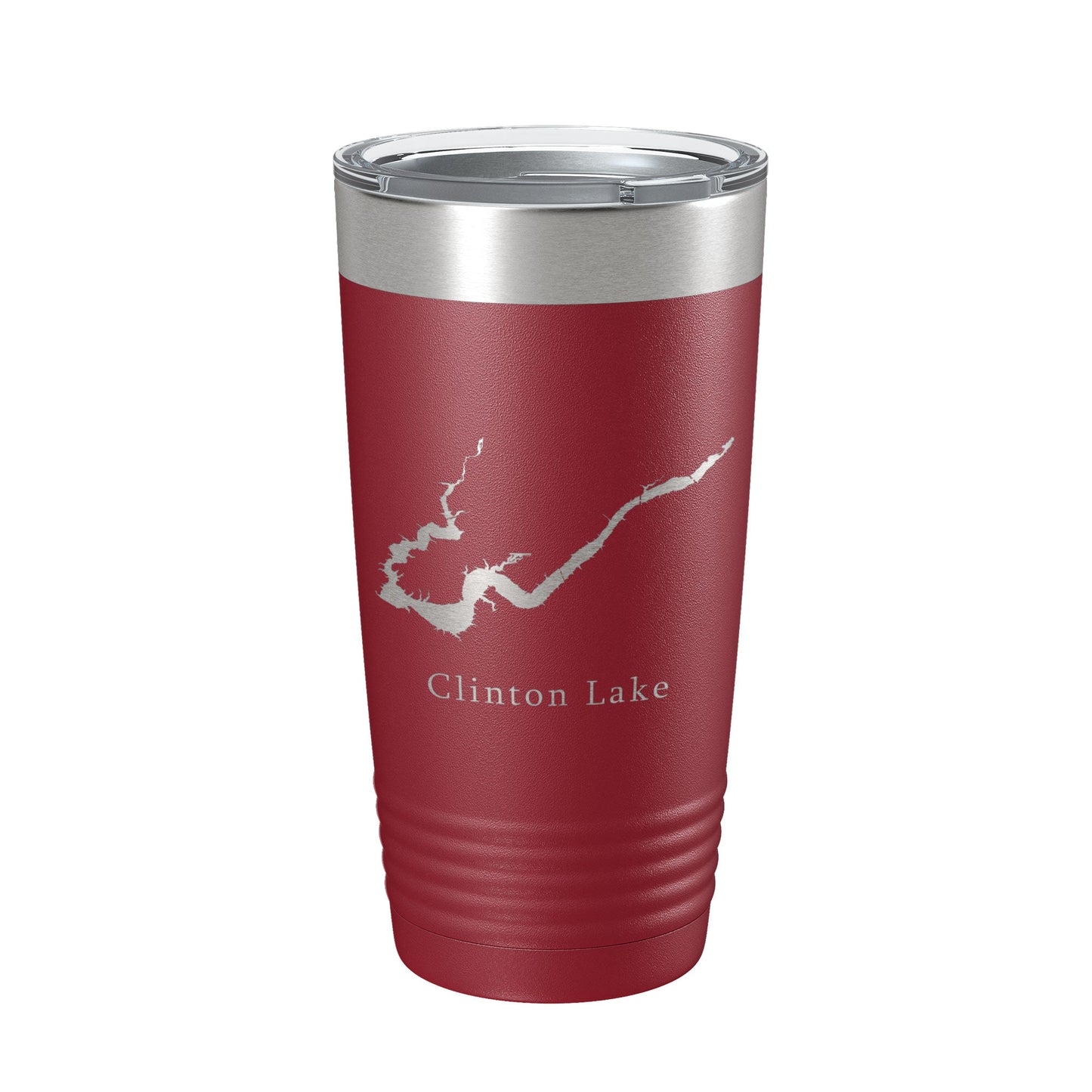 Clinton Lake Map Tumbler Travel Mug Insulated Laser Engraved Coffee Cup Illinois 20 oz-18