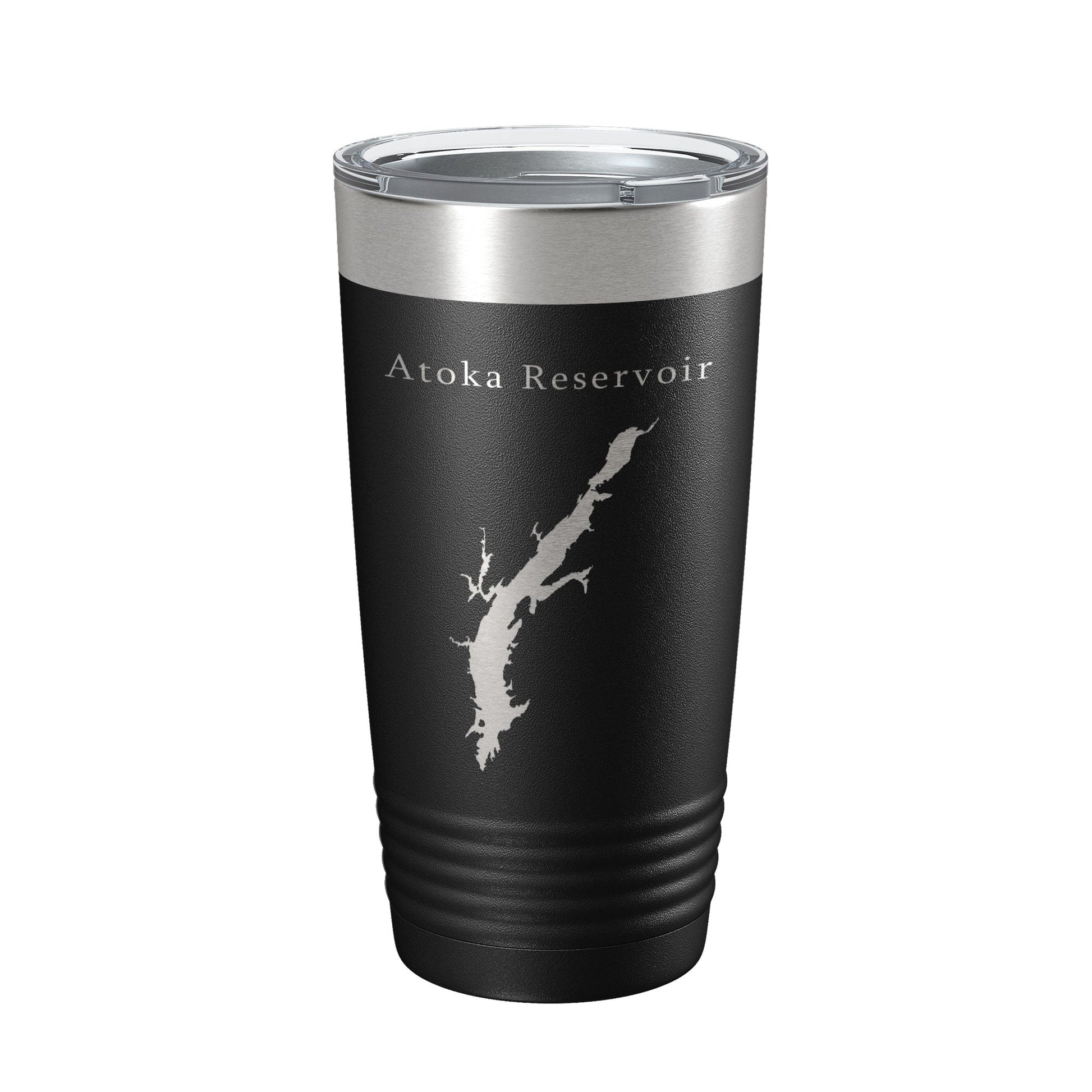Atoka Reservoir Tumbler Lake Map Travel Mug Insulated Laser Engraved Coffee Cup Oklahoma 20 oz-5