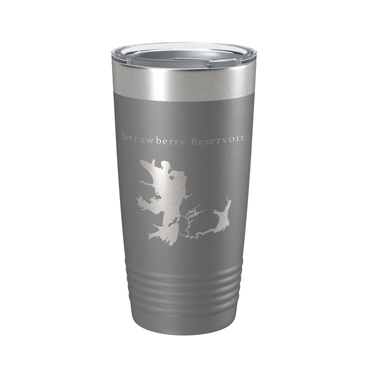 Strawberry Reservoir Tumbler Lake Map Travel Mug Insulated Laser Engraved Coffee Cup Utah 20 oz-16