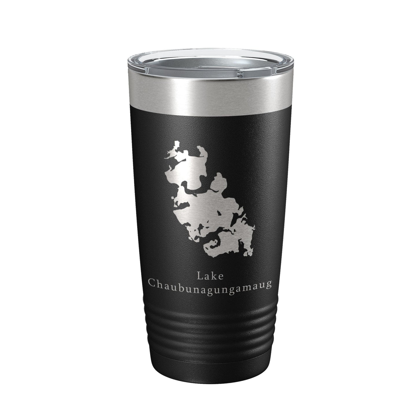 Lake Chaubunagungamaug Map Tumbler Travel Mug Insulated Laser Engraved Coffee Cup Massachusetts 20 oz-0