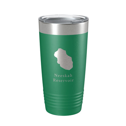 Neeskah Reservoir Tumbler Lake Map Travel Mug Insulated Laser Engraved Coffee Cup Colorado 20 oz-9