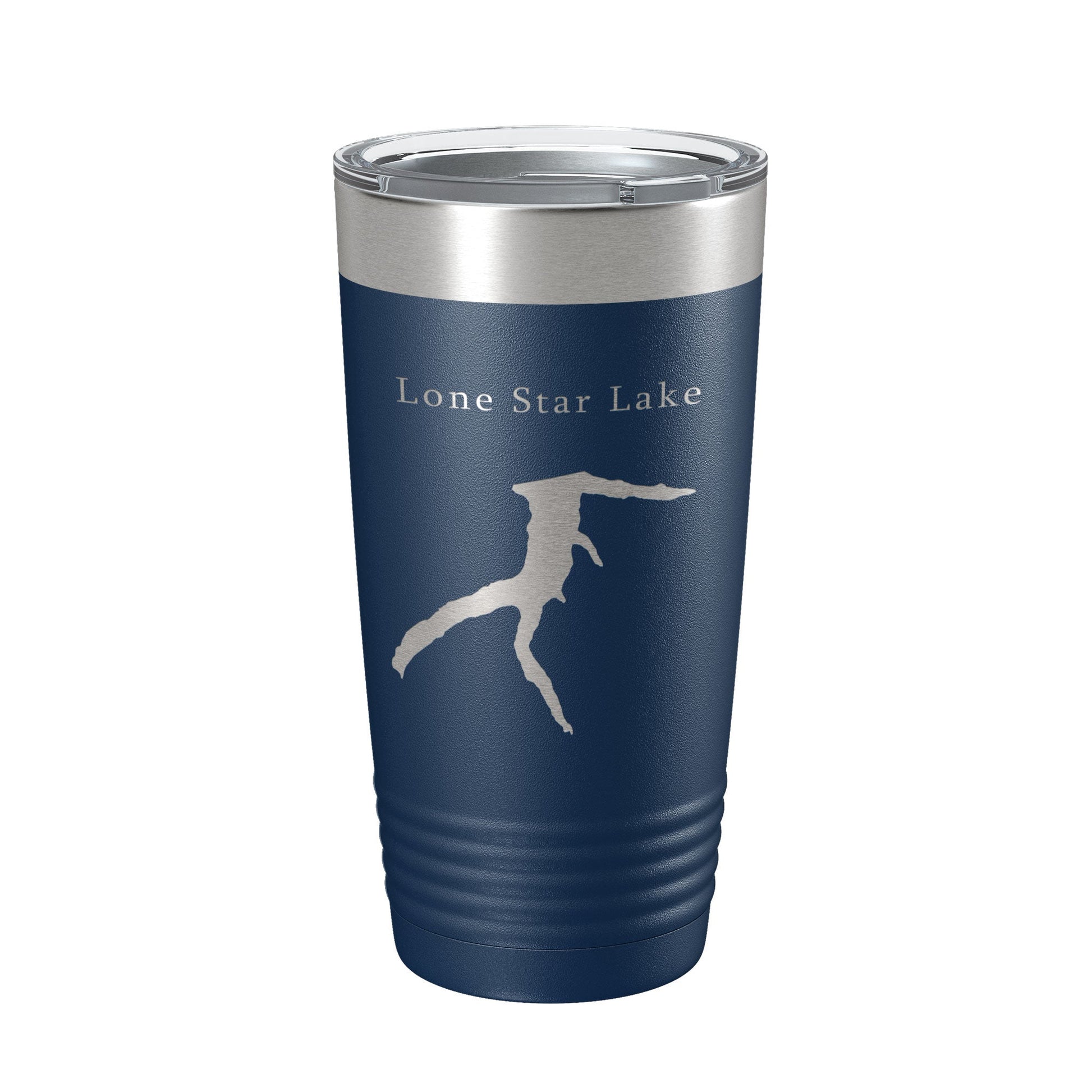 Lone Star Lake Map Tumbler Travel Mug Insulated Laser Engraved Coffee Cup Kansas 20 oz-2