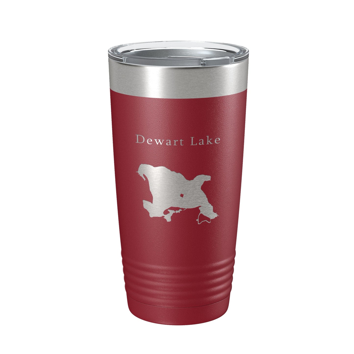 Dewart Lake Map Tumbler Travel Mug Insulated Laser Engraved Coffee Cup Indiana 20 oz-18