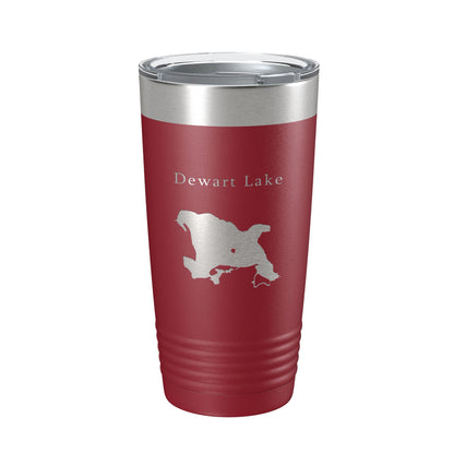 Dewart Lake Map Tumbler Travel Mug Insulated Laser Engraved Coffee Cup Indiana 20 oz-18