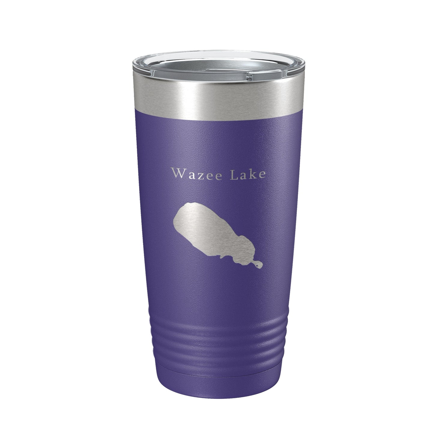 Wazee Lake Map Tumbler Travel Mug Insulated Laser Engraved Coffee Cup Wisconsin 20 oz-15