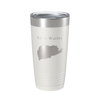 Lake Wailes Wales Map Tumbler Travel Mug Insulated Laser Engraved Coffee Cup Florida 20 oz-1