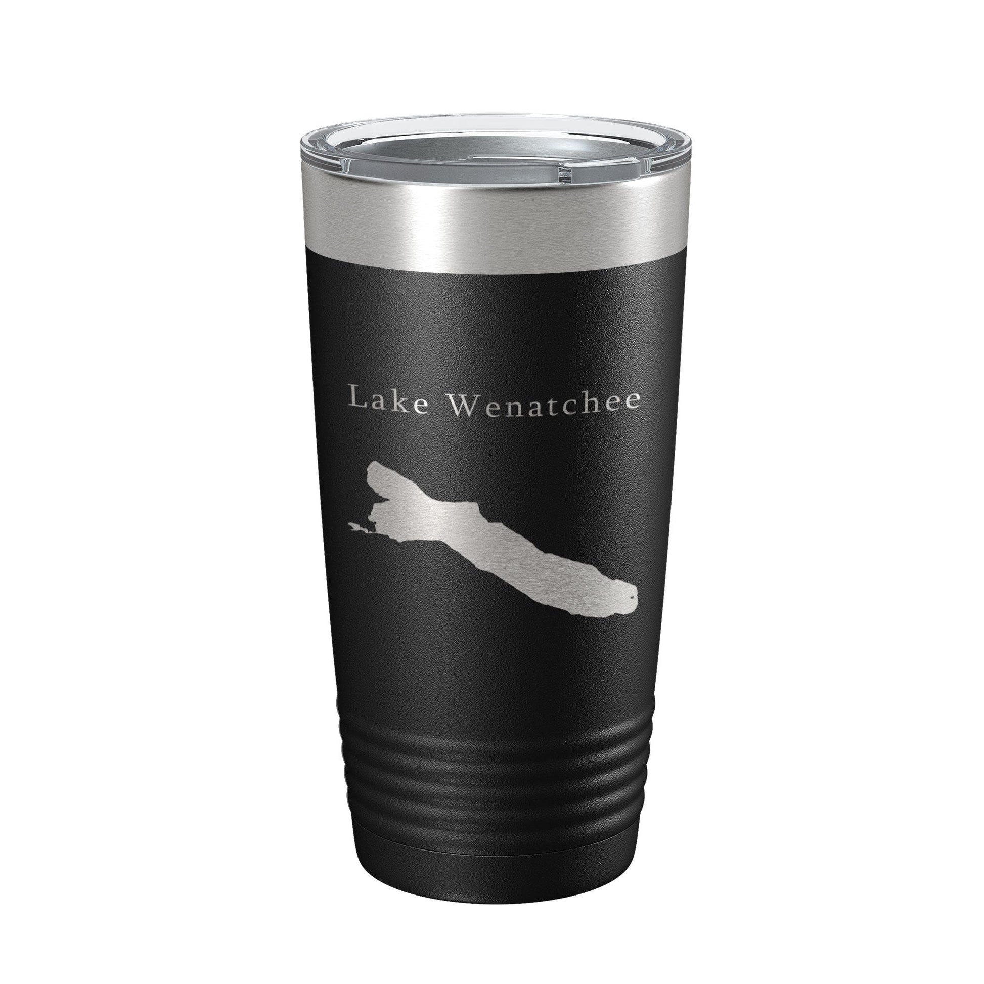 Lake Wenatchee Map Tumbler Travel Mug Insulated Laser Engraved Coffee Cup Washington 20 oz-0