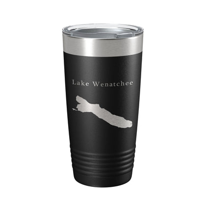 Lake Wenatchee Map Tumbler Travel Mug Insulated Laser Engraved Coffee Cup Washington 20 oz-5