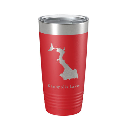 Kanopolis Lake Map Tumbler Travel Mug Insulated Laser Engraved Coffee Cup Kansas 20 oz-10