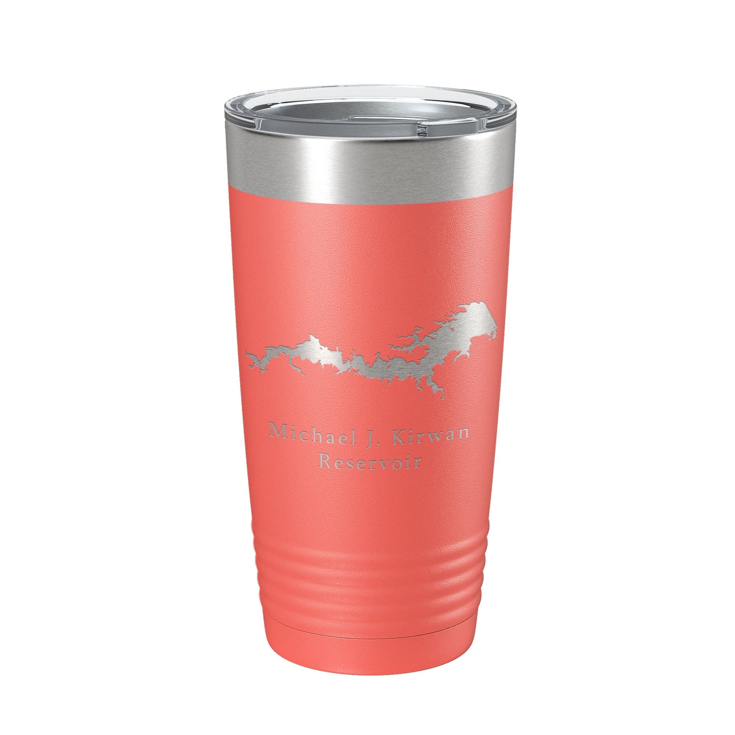 Michael J. Kirwan Reservoir Tumbler Lake Map Travel Mug Insulated Laser Engraved Coffee Cup Ohio 20 oz-20