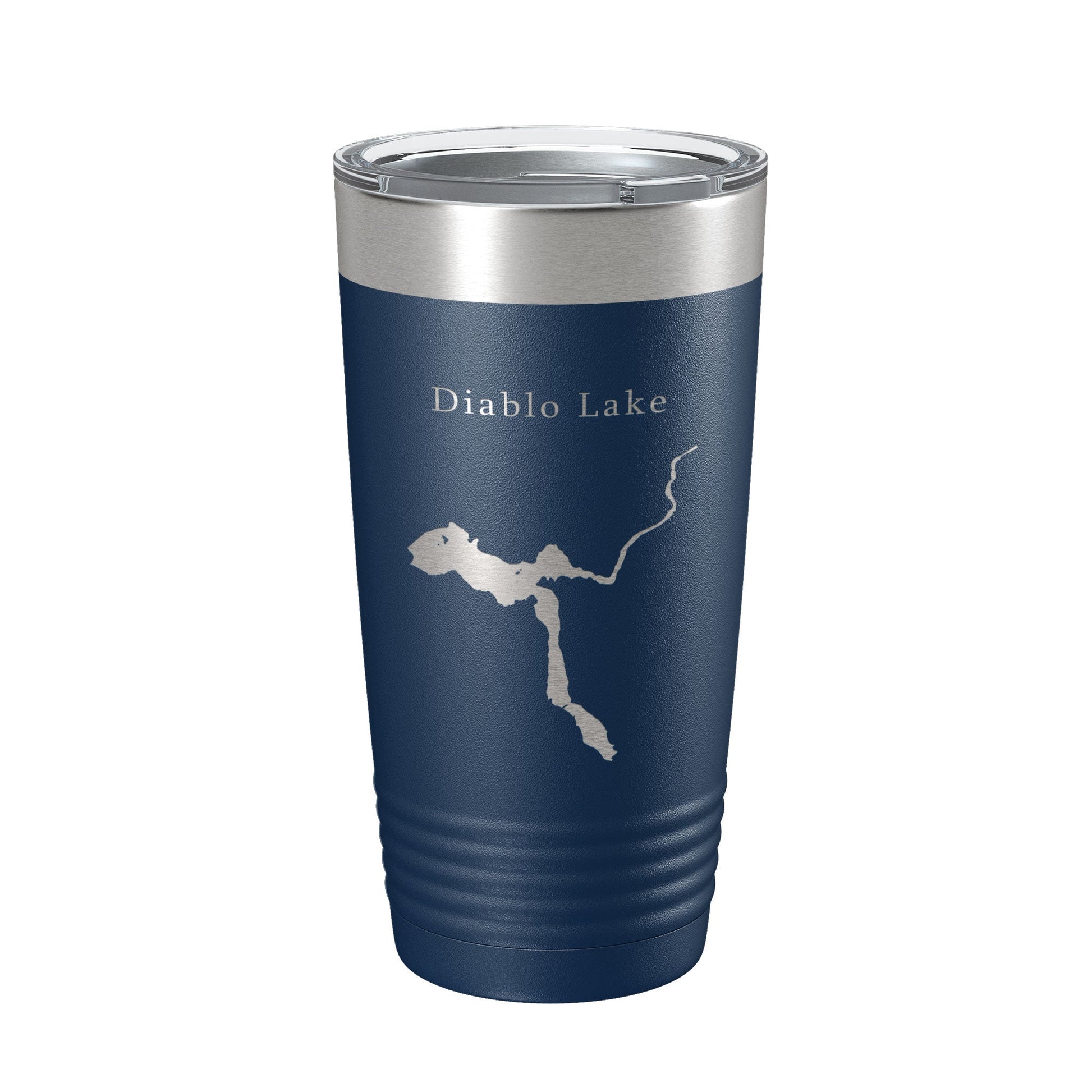 Diablo Lake Map Tumbler Travel Mug Insulated Laser Engraved Coffee Cup Washington 20 oz-2
