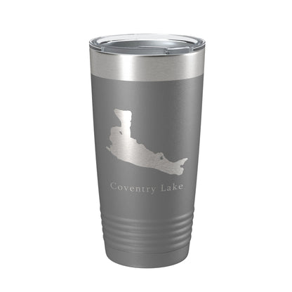 Coventry Lake Map Tumbler Travel Mug Insulated Laser Engraved Coffee Cup Connecticut 20 oz-16