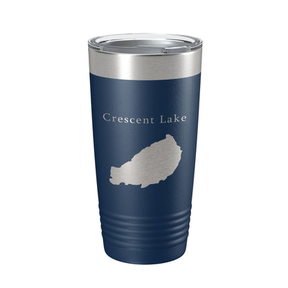 Crescent Lake Map Tumbler Travel Mug Insulated Laser Engraved Coffee Cup Oregon 20 oz-8