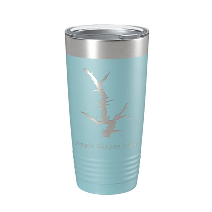 Apple Canyon Lake Map Tumbler Travel Mug Insulated Laser Engraved Coffee Cup Illinois 20 oz-13