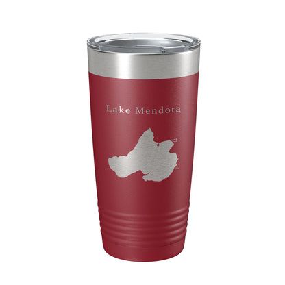 Lake Mendota Map Tumbler Travel Mug Insulated Laser Engraved Coffee Cup Wisconsin 20 oz-18