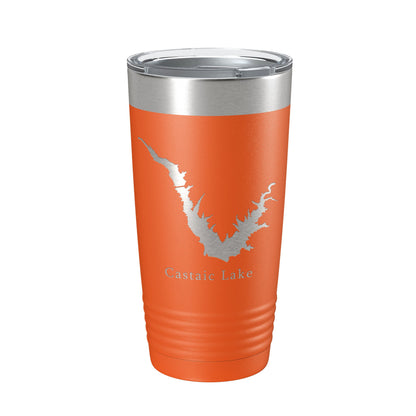 Castaic Lake Map Tumbler Travel Mug Insulated Laser Engraved Coffee Cup California 20 oz-17