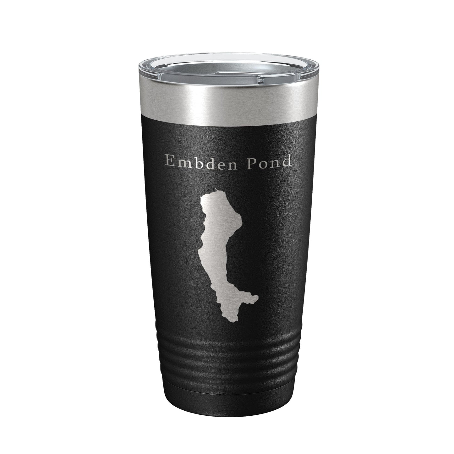 Embden Pond Tumbler Lake Map Travel Mug Insulated Laser Engraved Coffee Cup Maine 20 oz-0