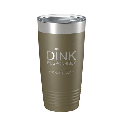 Pickleball Tumbler Dink Responsibly Travel Mug Gift Insulated Laser Engraved Coffee Cup 20 oz-21