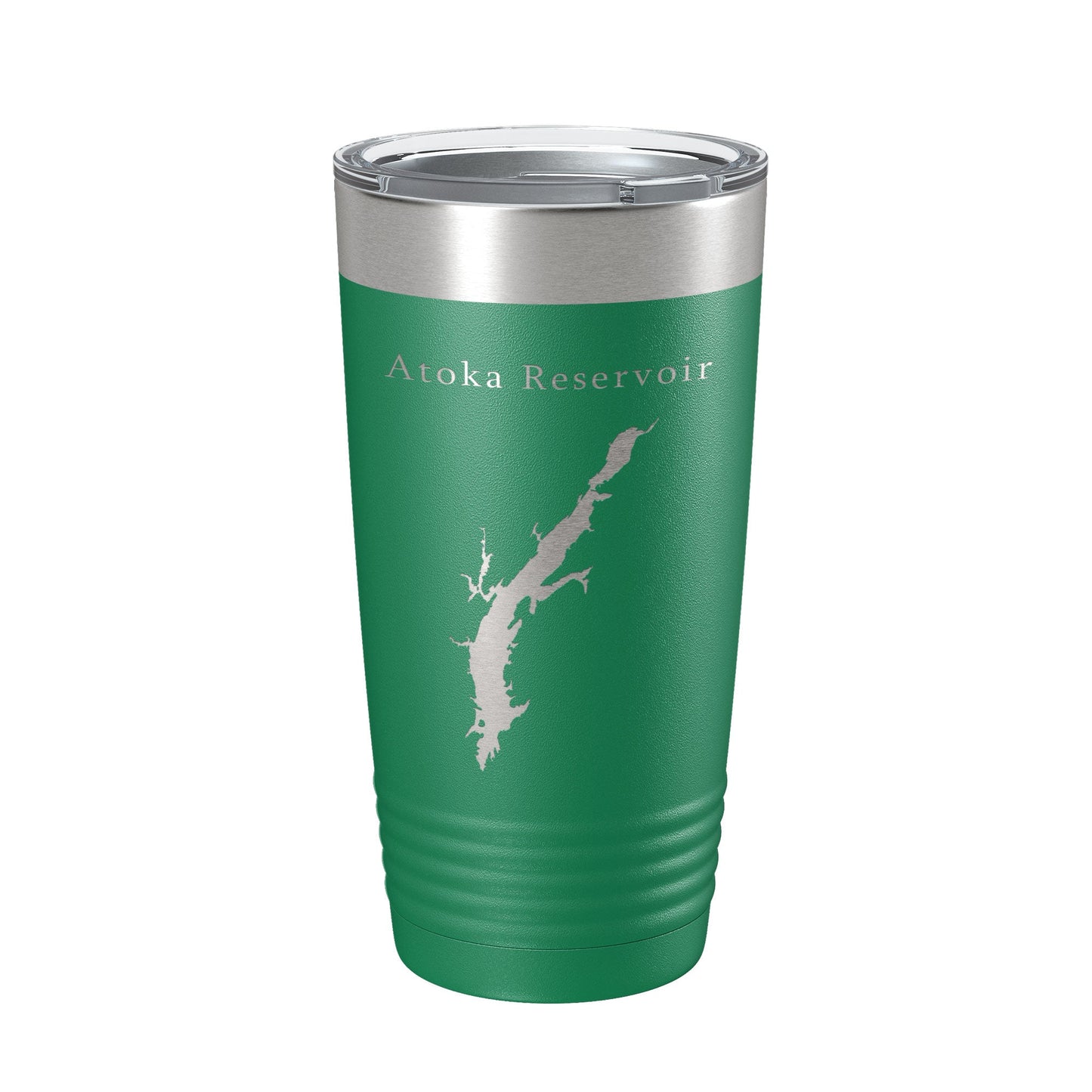 Atoka Reservoir Tumbler Lake Map Travel Mug Insulated Laser Engraved Coffee Cup Oklahoma 20 oz-9