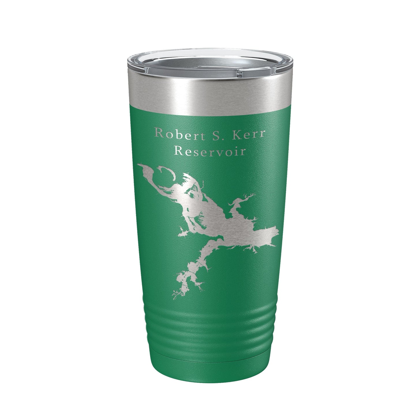 Robert S. Kerr Reservoir Tumbler Lake Map Travel Mug Insulated Laser Engraved Coffee Cup Oklahoma 20 oz-9