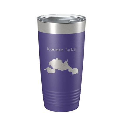 Koontz Lake Map Tumbler Travel Mug Insulated Laser Engraved Coffee Cup Indiana 20 oz-15