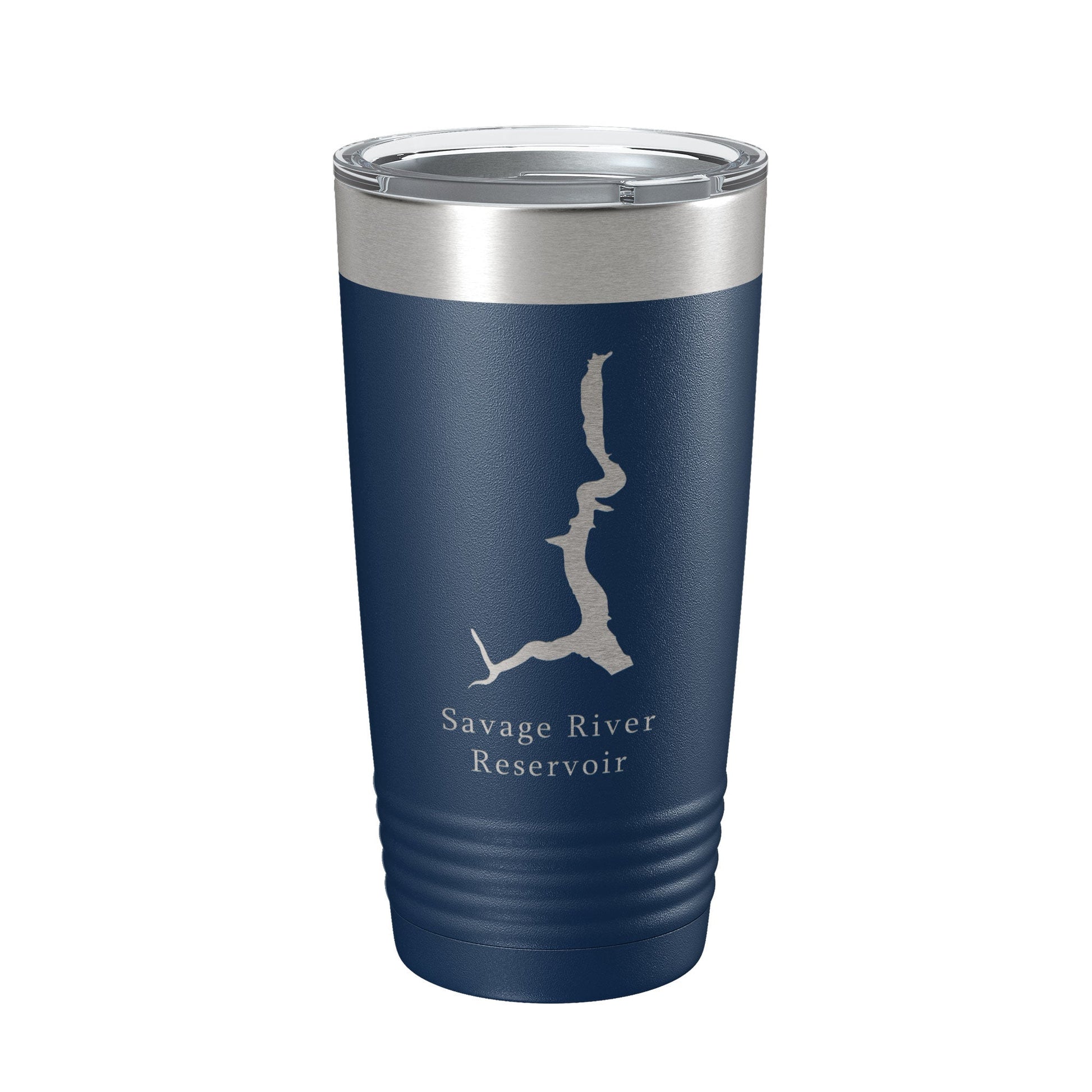 Savage River Reservoir Tumbler Lake Map Travel Mug Insulated Laser Engraved Coffee Cup Maryland 20 oz-2