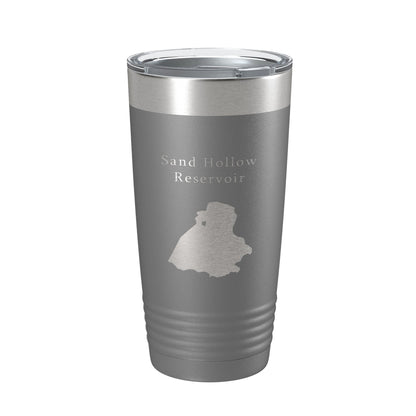 Sand Hollow Reservoir Tumbler Lake Map Travel Mug Insulated Laser Engraved Coffee Cup Utah 20 oz-16