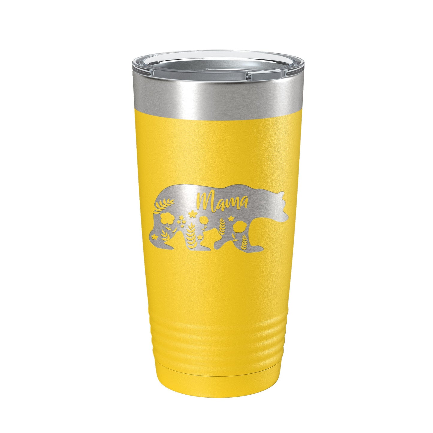 Mama Bear Tumbler Travel Mug Insulated Laser Engraved Coffee Cup Momma Mama Gift Mother's Day Floral 20 oz-19
