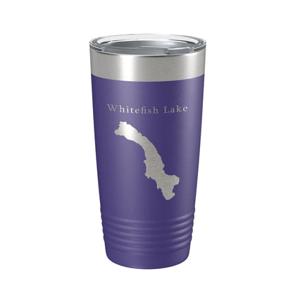 Whitefish Lake Map Tumbler Travel Mug Insulated Laser Engraved Coffee Cup Montana 20 oz-15