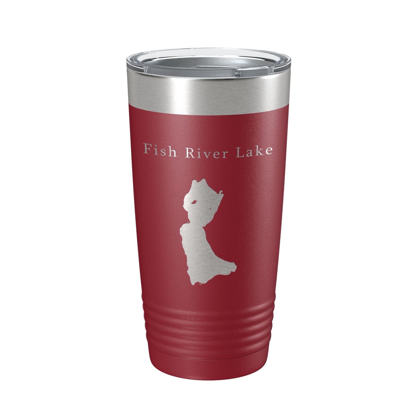 Fish River Lake Map Tumbler Travel Mug Insulated Laser Engraved Coffee Cup Maine 20 oz-18
