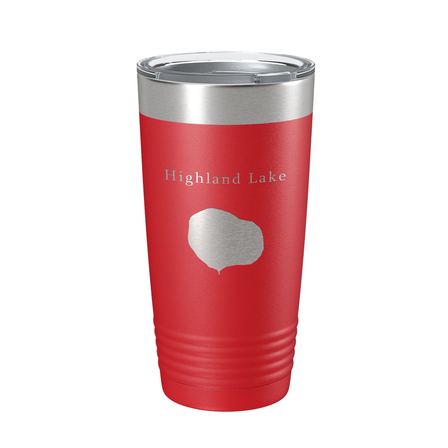 Highland Lake Map Tumbler Travel Mug Insulated Laser Engraved Coffee Cup Illinois 20 oz-10