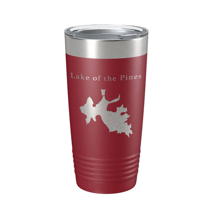 Lake of the Pines Map Tumbler Travel Mug Insulated Laser Engraved Coffee Cup California 20 oz-18