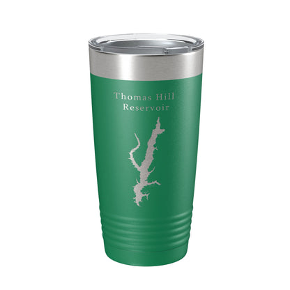 Thomas Hill Reservoir Tumbler Lake Map Travel Mug Insulated Laser Engraved Coffee Cup Missouri 20 oz-9