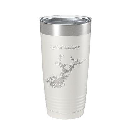 Lake Lanier Map Tumbler Travel Mug Insulated Laser Engraved Coffee Cup Sidney Georgia 20 oz-1