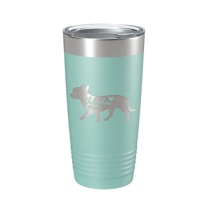 Chihuahua Mom Tumbler Dog Travel Mug Gift Insulated Laser Engraved Coffee Cup 20 oz-12