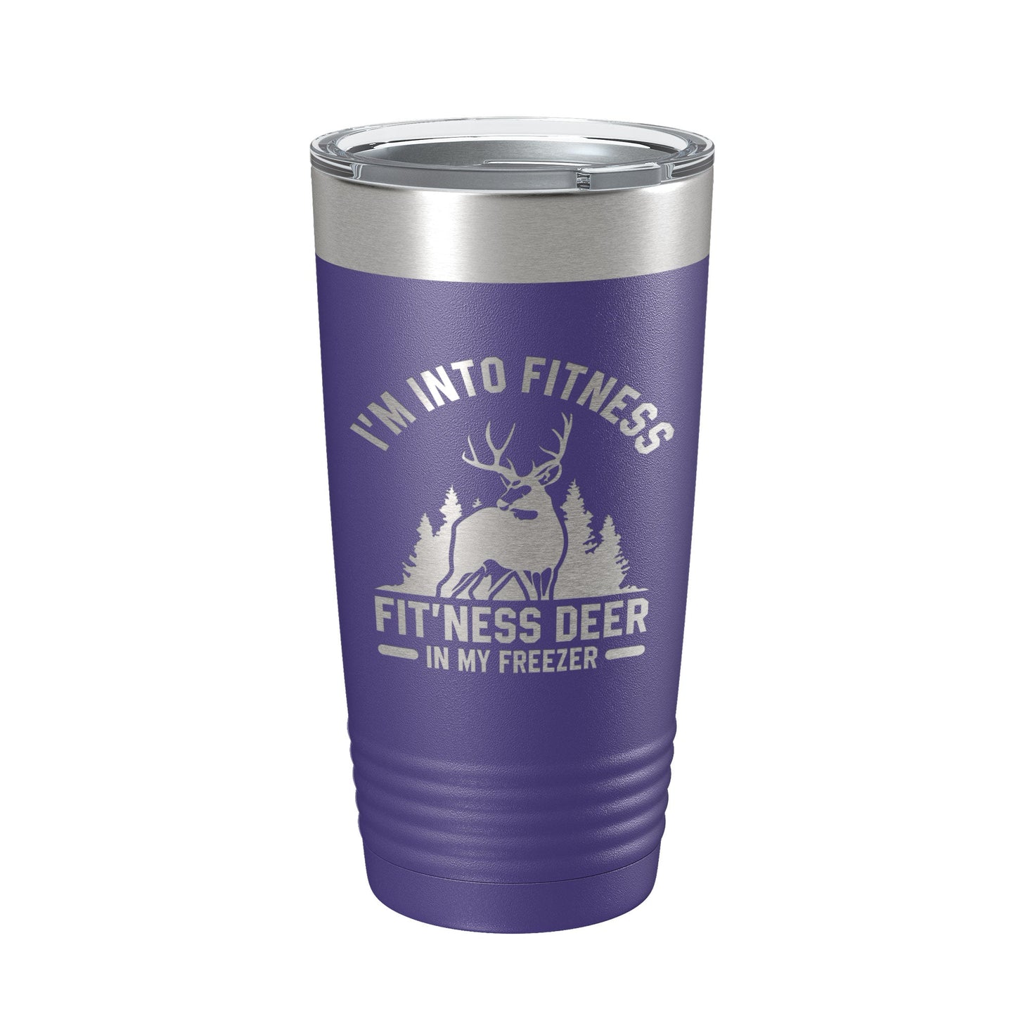 Deer Hunter Funny Tumbler Travel Mug I'm Into Fitness Fitting This Deer In My Freezer Insulated Laser Engraved Hunting Gift Coffee Cup 20 oz-15