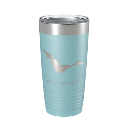 Munsungan Lake Map Tumbler Travel Mug Insulated Laser Engraved Coffee Cup Maine 20 oz-13